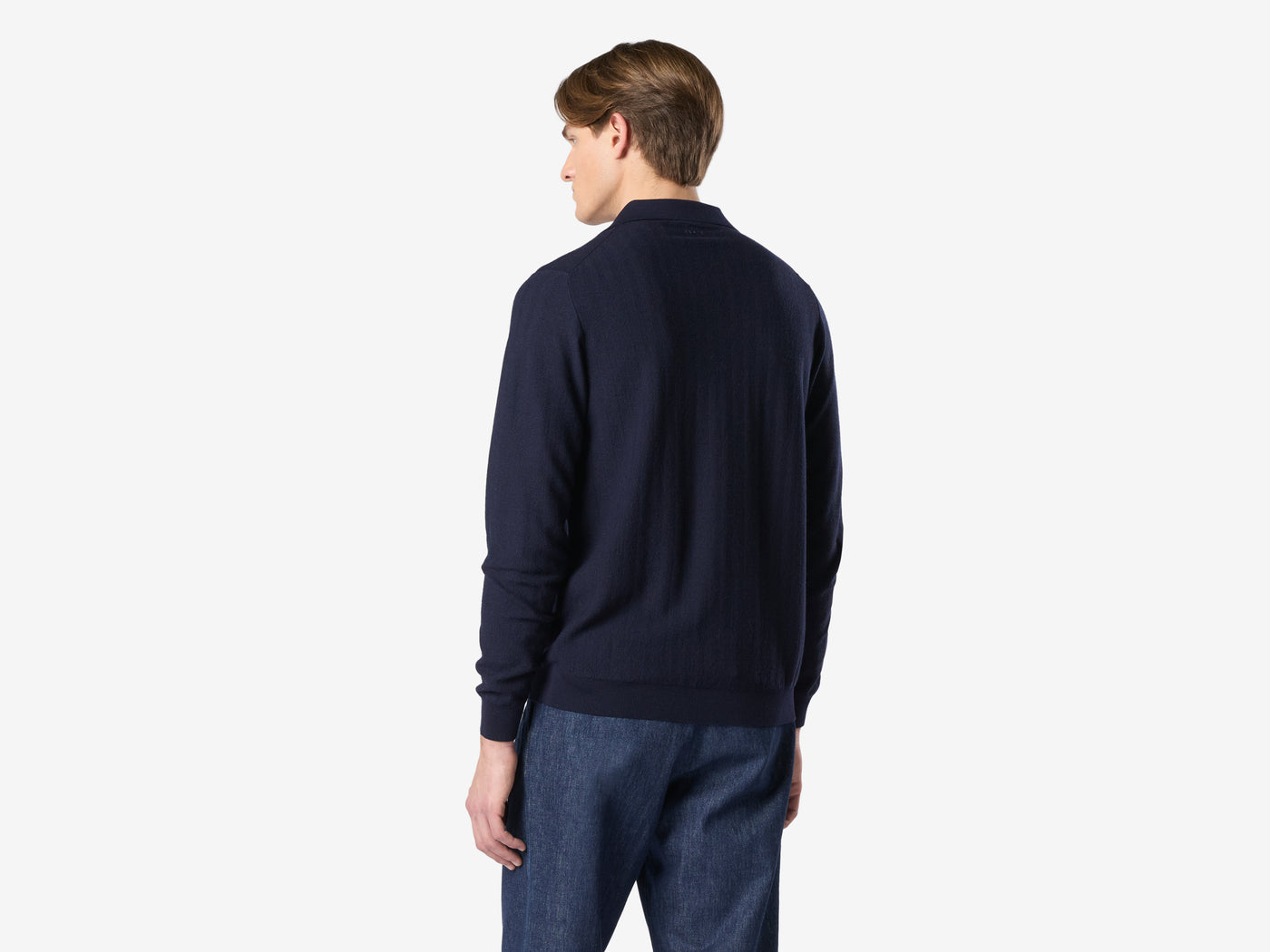 Herringbone Polo Neck