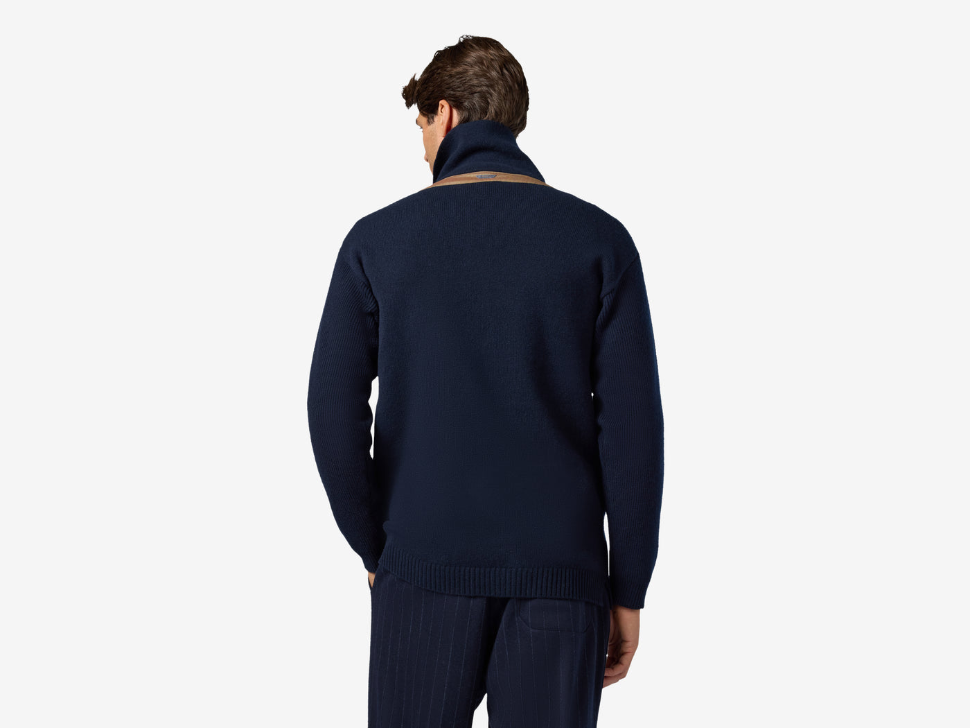 Felted Half Zip Polo