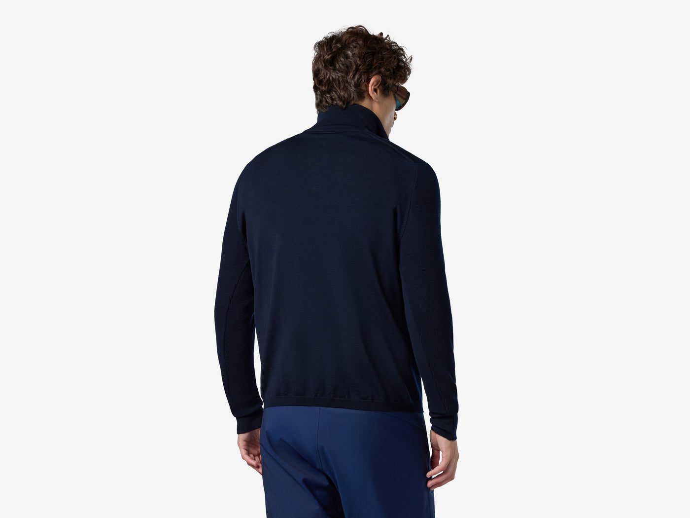 Waffle Half Zip Turtle Neck