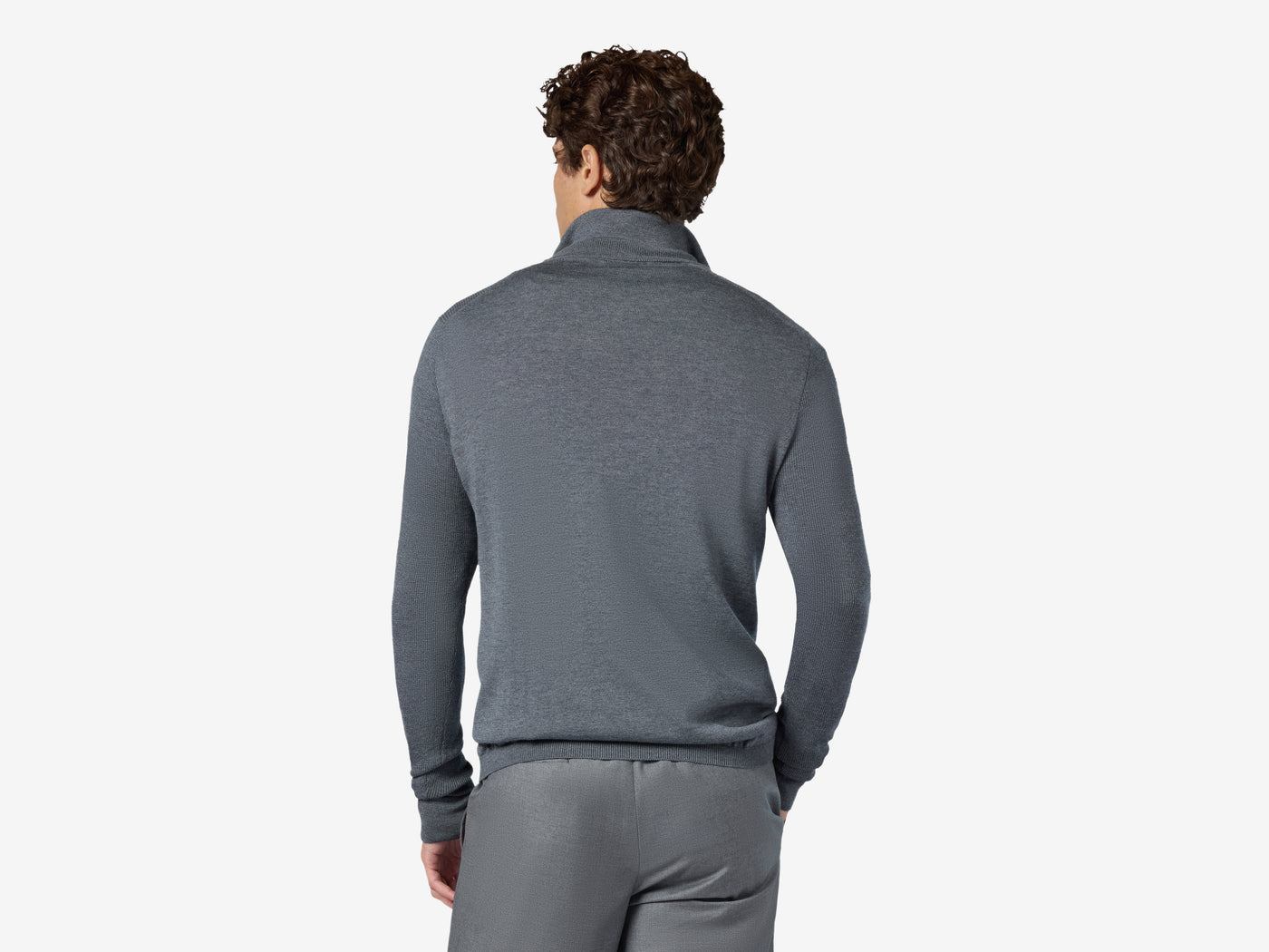 Waffle Half Zip Turtle Neck